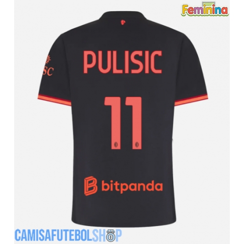 Camisa de time de futebol AC Milan Christian Pulisic #11 Replicas 3º Equipamento Feminina 2026-27 Manga Curta